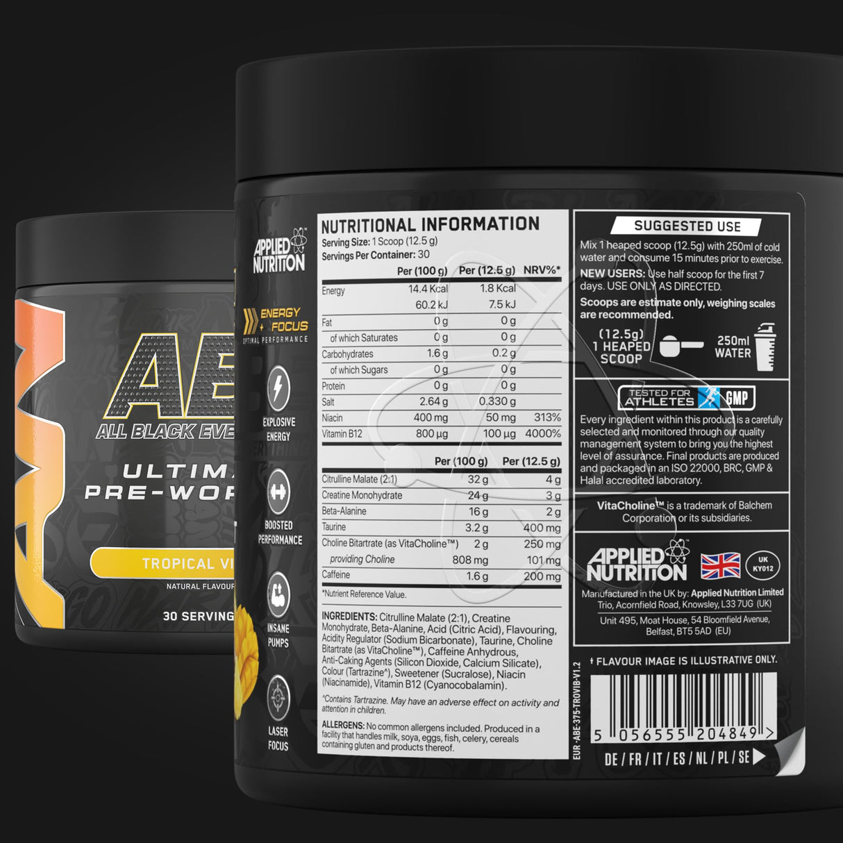 Applied Nutrition ABE (All Black Everything) 375g